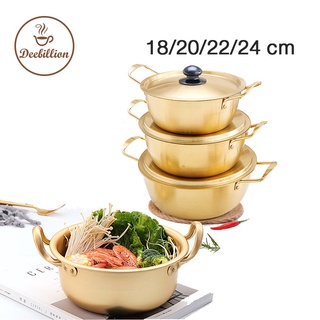 หม้อเกาหลี สแตนเลส หม้อ หม้อสแตนเลส หม้อต้มรามยอน 18/20/22/24cm หม้อ Korean pot Deebillion