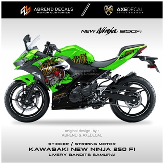 สติกเกอร์ ลาย Ninja 250fi 2018 Samurai Racing Kawasaki Ninja Fi สําหรับติดตกแต่งรถจักรยานยนต์ สินค้าใหม่ พร้อมส่ง