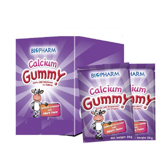 ภาพหน้าปกสินค้าBiopharm Gummy Calcium ไบโอฟาร์ม กัมมี่ ผสม แคลเซียม รสองุ่น ขนาด 60 กรัม จำนวน 1 ซอง 02611 จากร้าน medicalhub115 บน Shopee