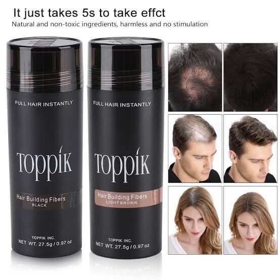 toppik-hair-ผงไฟเบอร์เพิ่มผมหนา-ปิดผมบาง-ปิดผมบาง-ปิดผมหงอก-ปิดผม-ปิดผมล้าน-สีดำ-t0712