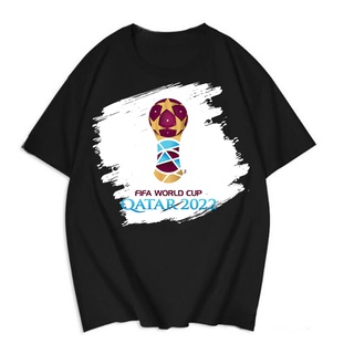 เสื้อยืดQatar Mens Shirts World Cup High Quality T-Shirts Mascot LA EEB top