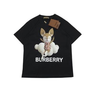 burberry เสื้อยืดแขนสั้นลําลองเนื้อผ้าฝ้ายทรงหลวมขนาดพลัสไซส์สําหรับผู้หญิงและผู้ชาย m - xxl