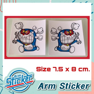 สติกเกอร์งานพิมพ์ โดเรม่อน Doraemon พร้อมไดคัท สำหรับแต่งรถ กันน้ำ