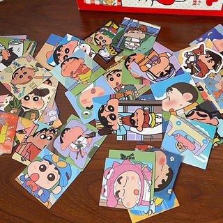 ส่งจากไทย🌈( เซต 54 แผ่น ) Sticker สติกเกอร์ ชินจัง Shinchan ของแต่งห้อง โปสการ์ด การ์ดมินิมอล รูปติดผนัง การ์ดติดผนัง