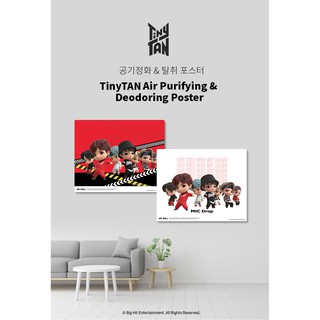 Airpurity BTS TinyTAN MIC Drop mini Poster (สติกเกอร์ฆ่าไวรัสแบคทีเรีย และกำจัดกลิ่น 2 แบบ