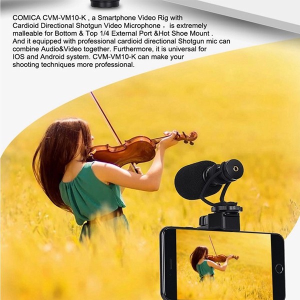 comica-cvm-vm10-k4-full-metal-mini-compact-on-camera-cardioid-directional-shotgun-video-microphone-kit-รับประกันศูนย-1ปี