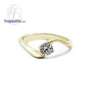 Finejewelthai-แหวนเพชร-แหวนเงิน-เพชรสังเคราะห์-เงินแท้925-Diamond-CZ-Silver-Ring-R1073cz-g/ pg