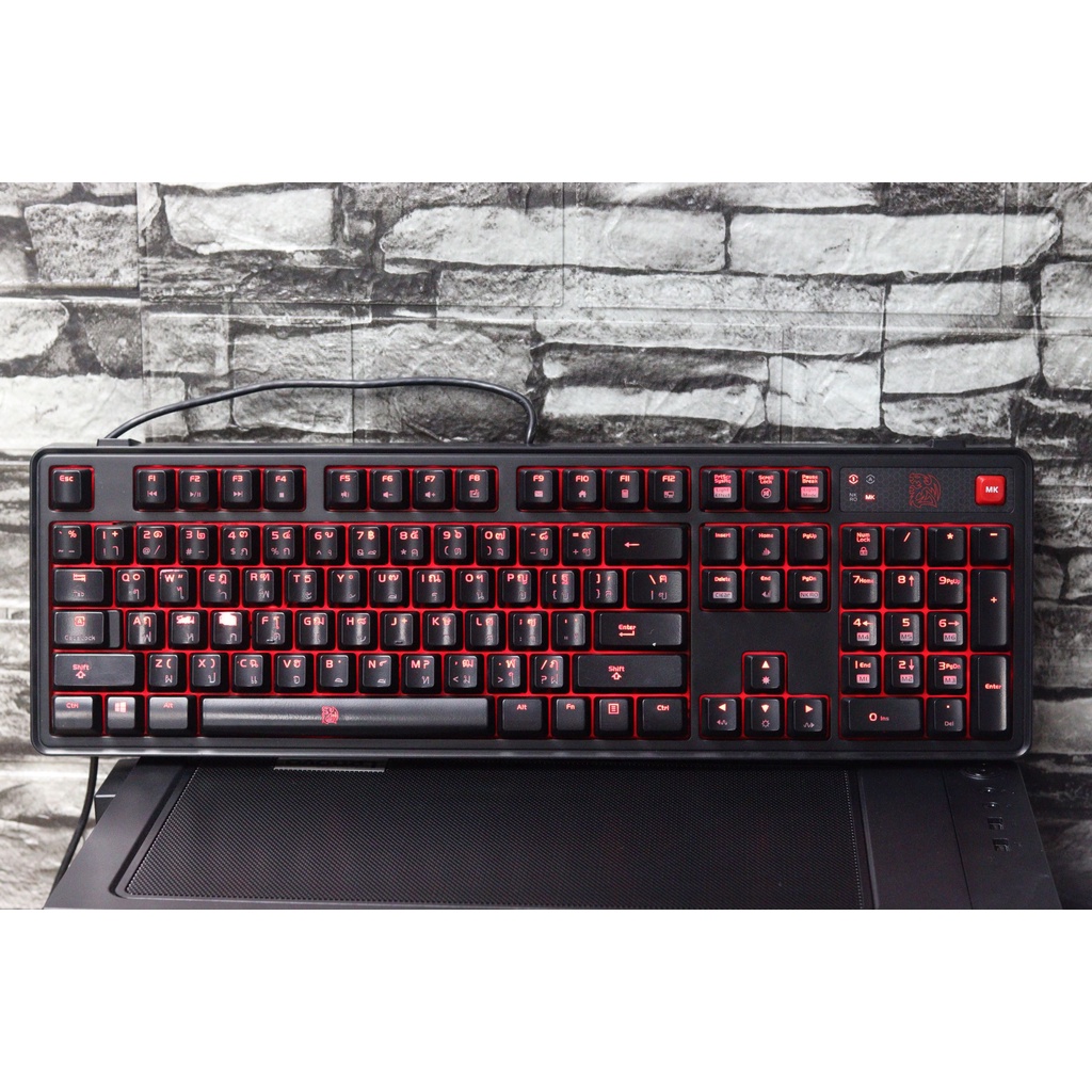 KEYBOARD (คีย์บอร์ด) Tt ESPORTS MEKA PRO (CHERRY MX BLUE) (RED LED) (EN ...
