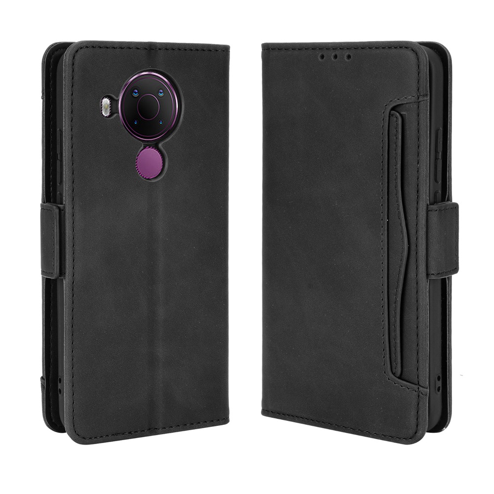 multi-card-slots-casing-nokia-5-4-wallet-case-nokia5-4-pu-leather-magnetic-buckle-flip-cover