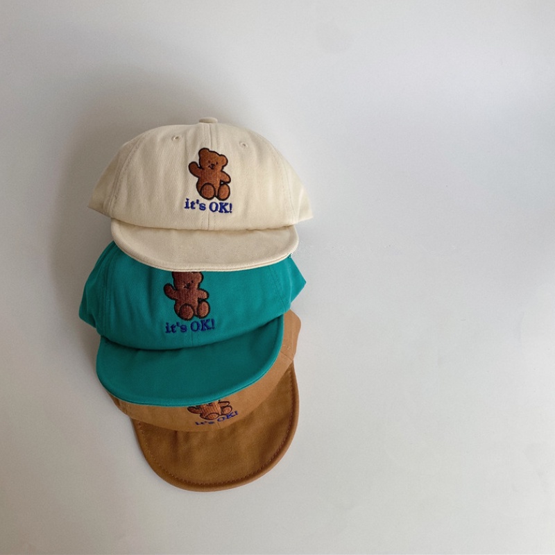ภาพหน้าปกสินค้าหมวกแก๊ป ผ้าฝ้าย ปักลายหมีน่ารัก แฟชั่นฤดูร้อน สําหรับเด็กทารกแรกเกิด อายุ 0-2 ปี จากร้าน flyman.th บน Shopee