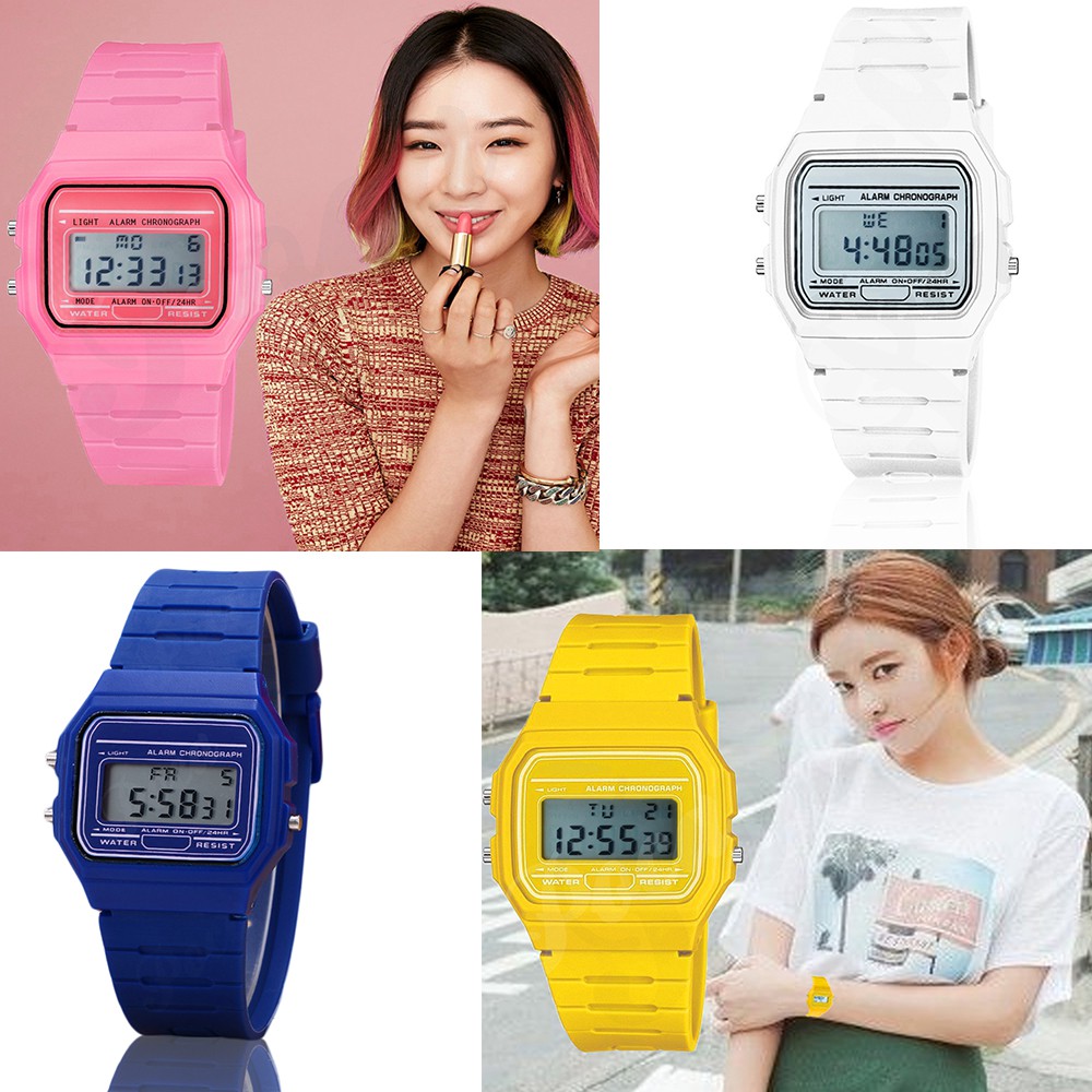 รูปภาพสินค้าแรกของPoca Watch นาฬิกาข้อมือหญิง แฟชั่นวัยรุ่นเกาหลี รุ่น PF-91W-1DG-