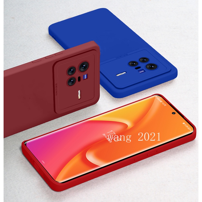 new-phone-case-เคสโทรศัพท-vivo-x80-pro-x70-pro-5g-เคส-korean-popular-solid-color-silicone-casing-lens-protection-anti-fall-soft-case-back-cover