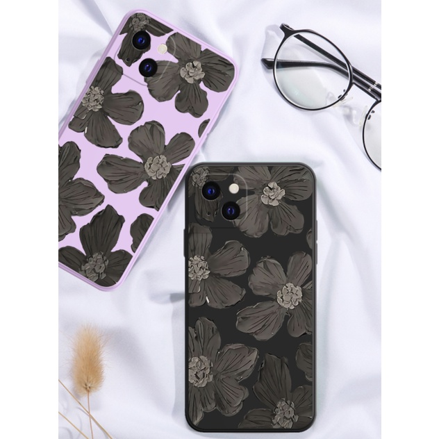 dmy-เคสซิลิโคนนิ่ม-กันกระแทก-ลายดอกไม้-สําหรับ-iphone-12-pro-max-11-13-mini-xs-max-xr-x-6-6s-7-8-plus