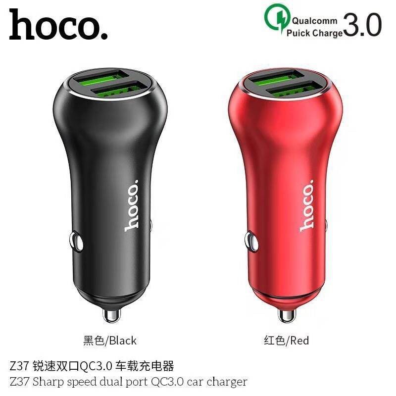 ที่ชาร์จในรถยนต์-hoco-z37-hoco-z37-พอร์ตคู่-รองรับ-qc3-0-2-usb-มาตรฐาน-ชาร์จในรถยนต์-ส่งไว-ใช้งานง่าย