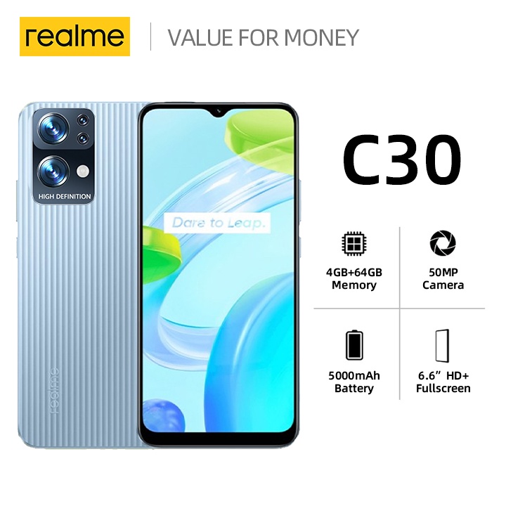 ภาพหน้าปกสินค้าโทรศัพท์มือถือ Realme C30 โทรศัพท์ (ของเเท้100%) โทรศัพท์ 12GB+512GB โทรศัพท์มือถือราคาถูก 5G โทรศัพท์ Smart phone