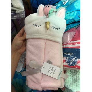 ผ้าห่อตัวเด็ก Hooded towel ยูนิคอร์น ของเด็ก 690.-