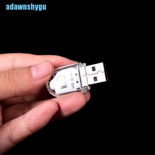 [adawnshygu] โคมไฟกลางคืน LED ขนาดเล็ก แบบพกพา ชาร์จ USB สําหรับ PC 1 ชิ้น