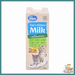 Pet own cat  & kitten milk  เพ็ทส์ โอน แคท แอนด์ คิทเท่น มิลค์ นมแมวและลูกแมว 1 L.