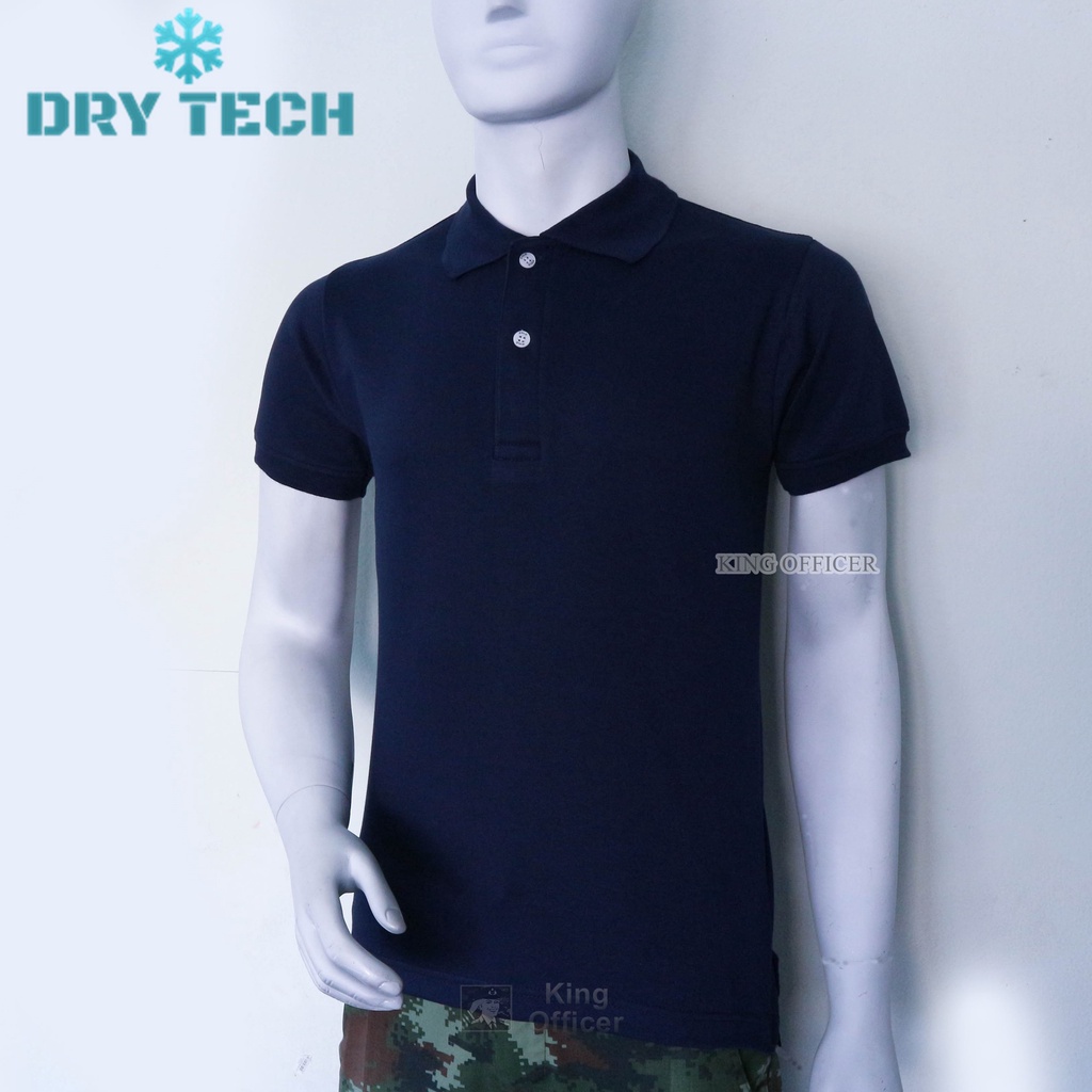 เสื้อโปโล-คอปก-สีกรมท่า-เกรดพรีเมี่ยม-รับประกัน-ผ้า-dry-tech-ของแท้-100