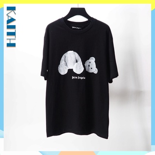 พร้อมส่ง เสื้อยืดแขนสั้น ผ้าฝ้าย ขนาดใหญ่ พิมพ์ลายหมี สไตล์ฮิปฮอป วินเทจ พลัสไซซ์ สําหรับผู้ชายS-5XL