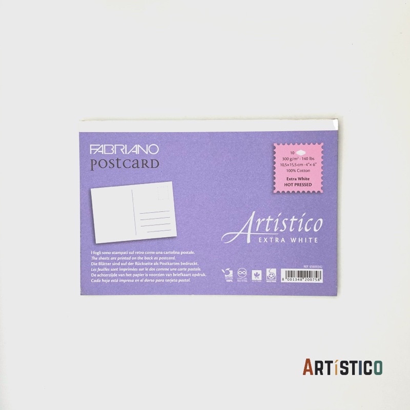 artistico-fabriano-postcard-กระดาษสีน้ำ-โปสการ์ด-300-แกรม-รุ่น-extra-white