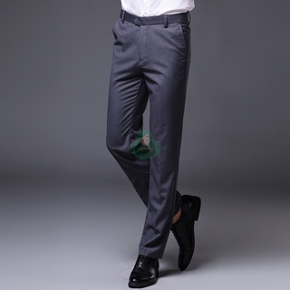 สินค้า PM0017 กางเกงสแล็ค ขายาวผู้ชาย ทรงตรง เหมาะสำหรับการใส่ทำงาน Blue,Gray,Black Size.28-40