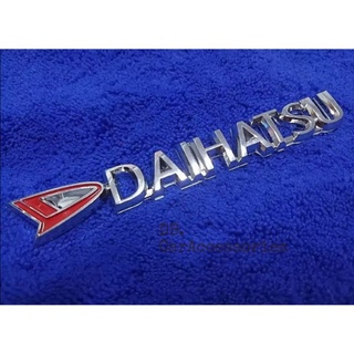 โลโก้ตัวหนังสือ DAIHATSU สีเงินชุบ ขนาด 2 x 15 cm