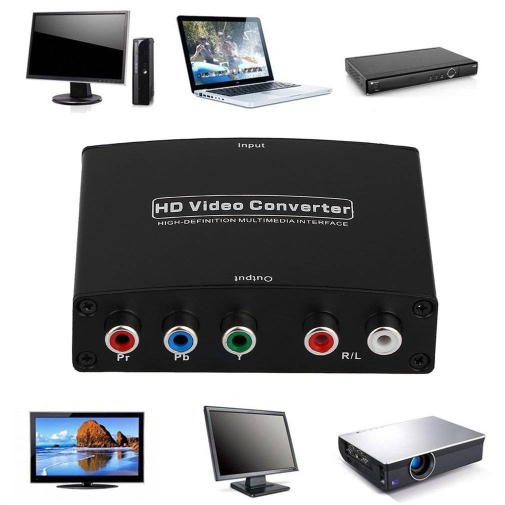 HDMI to RGB Component ( YPbPr ) Video + R / L Audio Adapter TV HD Video ...