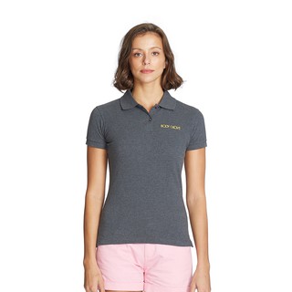 BODY GLOVE Basic Series Women Polo  เสื้อโปโลแขนสั้นผู้หญิง สีเทา DK.Grey