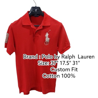 เสื้อคอปกแบรนด์ Polo by Ralph Lauren เสื้อโปโล เสื้อยืดมือสอง ของแท้100%
