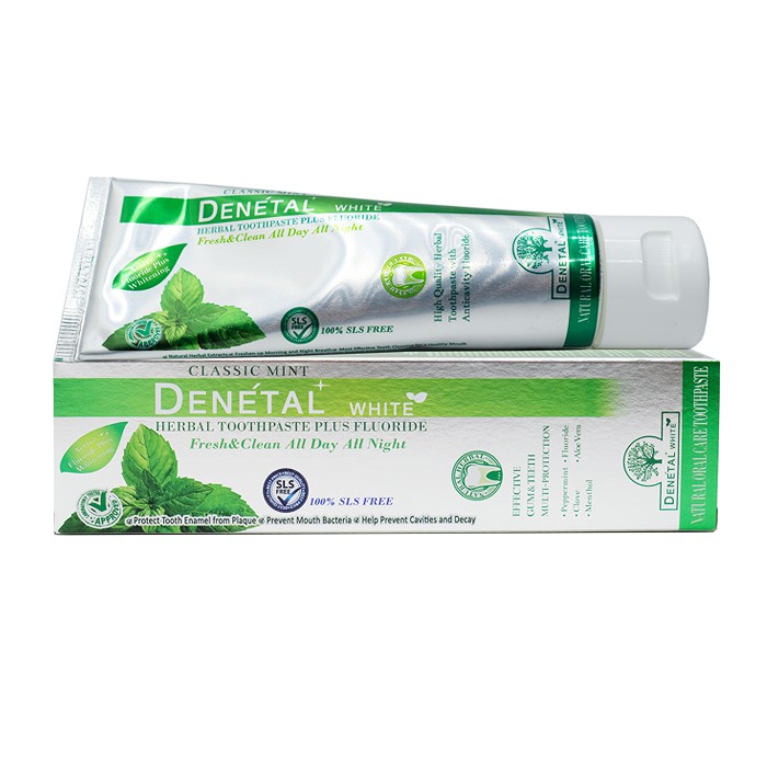 ภาพหน้าปกสินค้ายาสีฟันเดเนทอล ไวท์ เดเนทอล ไวท์ ยาสีฟันสมุนไพร Denetal White 100กรัม หอมสดชื่น สะอาด ยาสีฟันสมุนไพรธรรมชาติ