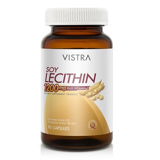 **หมดอายุ10/22** VISTRA Lecithin 1200mg Plus Vitamin E 90 เม็ด วิสทร้า เลซิติน 1200 มก. พลัส วิตามินอี