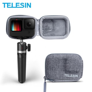 Telesin กระเป๋าเคส ขนาดเล็ก สีดํา สําหรับ GoPro HERO 12 11 10 9