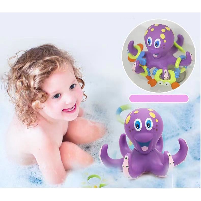 thetoys-ของเล่นในห้องน้ำ-ของเล่นขณะอาบน้ำ-น้องปลาหมึกสีม่วง-ของเล่นเด็กเล็ก