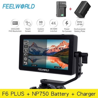 Feelworld F6 PLUS มอนิเตอร์กล้อง DSLR 3D LUT หน้าจอสัมผัส IPS FHD 1920x1080 5.5 นิ้ว รองรับ 4K HDMI