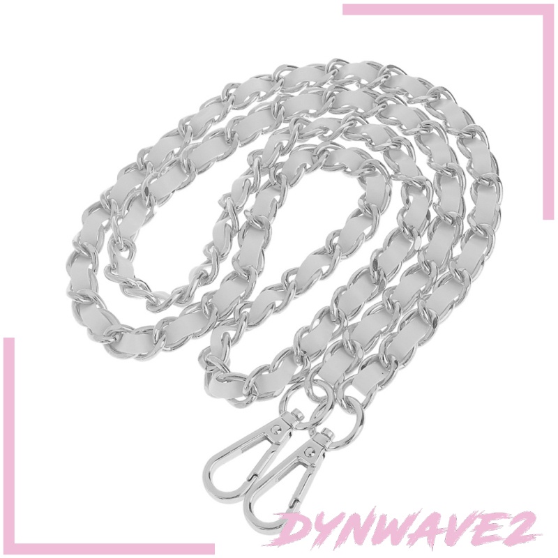 dynwave2-สายโซ่คล้องกระเป๋าสะพายไหล่หนัง-สายโซ่สีเทา-สีดํา