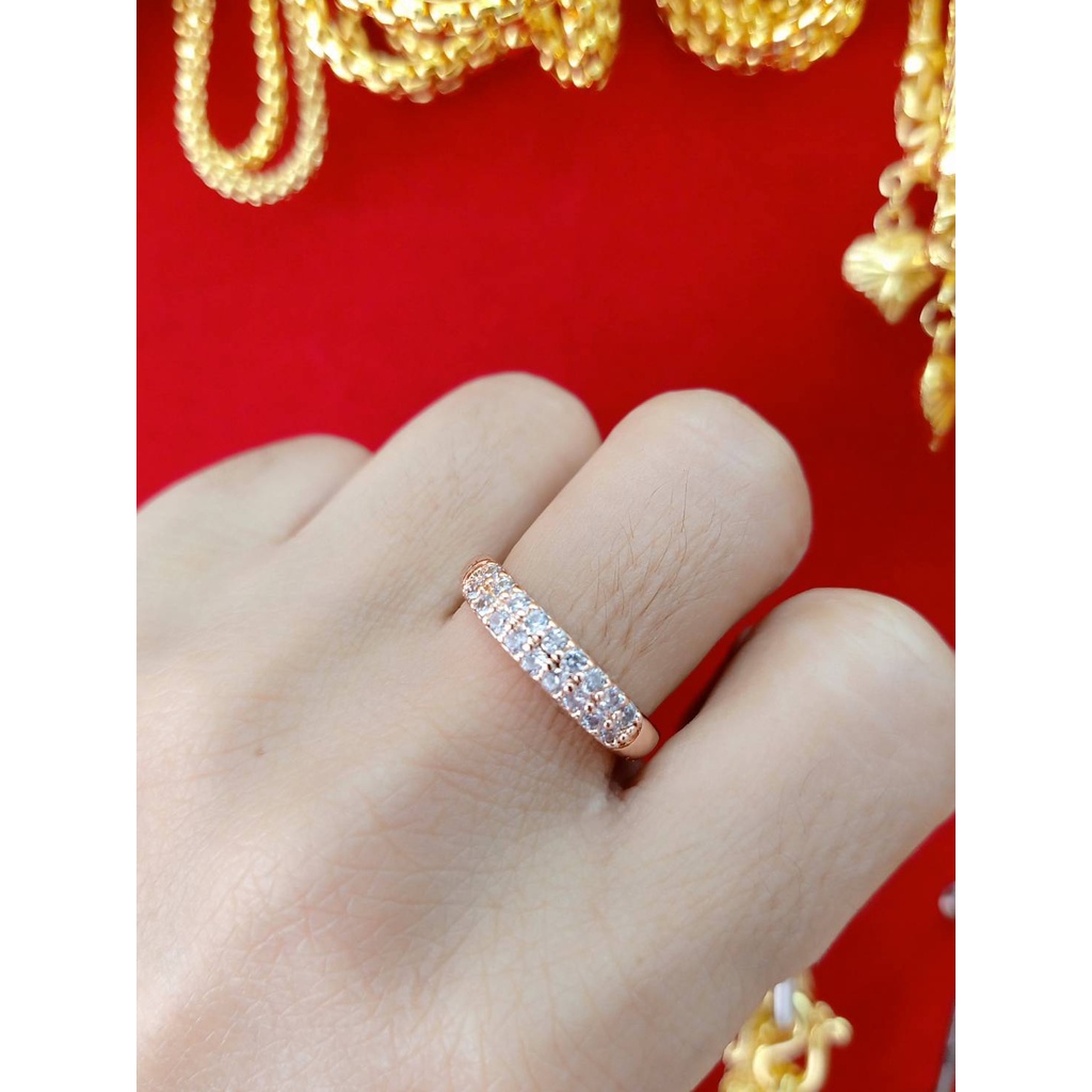 แหวนนากเพชรเรียง-แหวนนากสวยๆ-แหวนนากไม่ลอกไม่ดำ