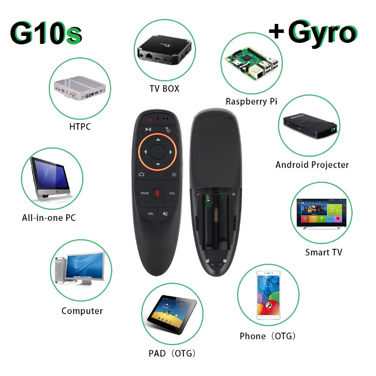 ภาพหน้าปกสินค้ารีโมทสั่งงานด้วยเสียง G10S (Gyro) ใช้งานง่ายสะดวก ใช้ได้กับกล่องแอนดรอยบ็อก Smart tv, Mibox ,Android box