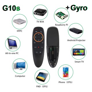 สินค้า รีโมทสั่งงานด้วยเสียง G10S (Gyro) ใช้งานง่ายสะดวก ใช้ได้กับกล่องแอนดรอยบ็อก Smart tv, Mibox ,Android box
