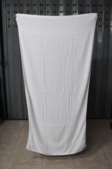 ผ้าขนหนูผ้าเชช็ดตัวcottonไทย-30คูณ60นิ้ว-ทอด้ายเดี่ยว-สีขาว-ยกโหล