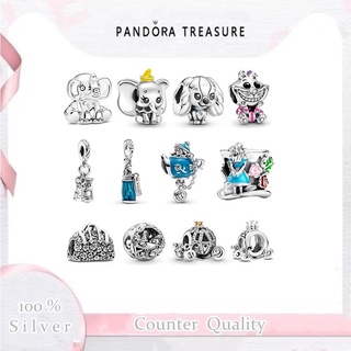 Pandora จี้สร้อยข้อมือเงิน ลายดิสนีย์ Alice In Wonderland เครื่องประดับ สําหรับผู้หญิง p527