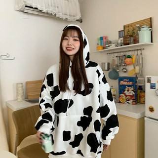 เสื้อฮู้ดลายวัว Cow hoodie #C6225