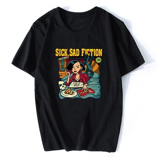 GILDAN 【ความคิดสร้างสรรค์แฟชั่น】เสื้อยืดผ้าฝ้าย 100% พิมพ์ลาย Sick Sad Pulp Fiction สไตล์ฮาราจูกุ สตรีท สําหรับผู้ชาย