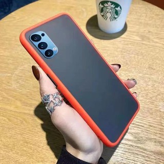 ส่งจากไทย เก็บเงินปลายทาง  ปุ่มสีผิวด้าน Case OPPO Reno5 (4G) / Reno5 (5G)  ขอบนิ่มหลังแข็ง เคสกันกระแทก