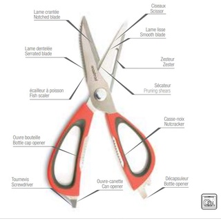 Mastrad F24515กรรไกรอเนกประสงค์ มีส่งฟรี สินค้ามาตรฐานยุโรป นำเข้าจากฝรั่งเศส มีรับประกัน จัดส่งเร็ว