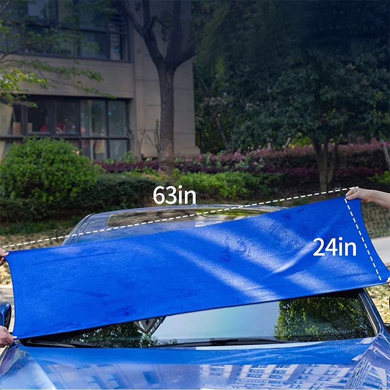 ผ้าเช็ดรถผ้าไมโครไฟเบอร์-microfiber-ขนาด60x160cm-ผ้าเช็ดรถยนต์-ผืนใหญ่-ไม่เป็นขุย-หนา420g