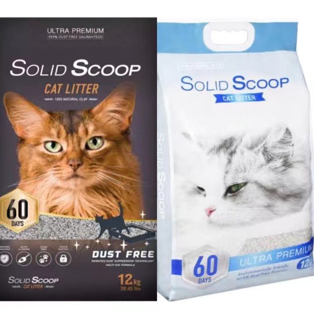 ราคาและรีวิวทรายแมวภูเขาไฟ Solid scoop ไร้ฝุ่น ดับกลิ่นดี