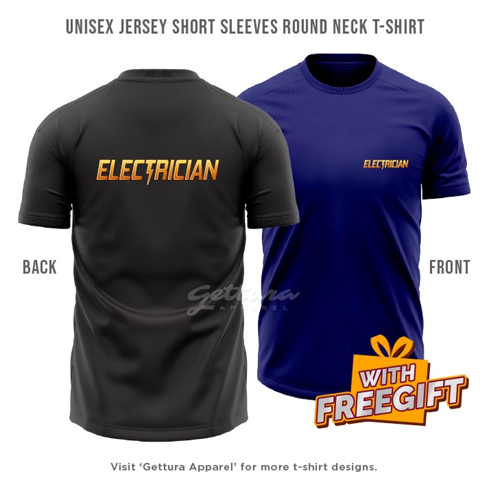 !!!ราคาถูกที่สุด!!! Electrician Jersey เสื้อยืดคอกลม แขนสั้น / S 3XL