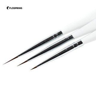 3Pcs Acrylic Nail Art Brush Liner จิตรกรรมวาดชุดเครื่องมือทำเล็บ Manicure