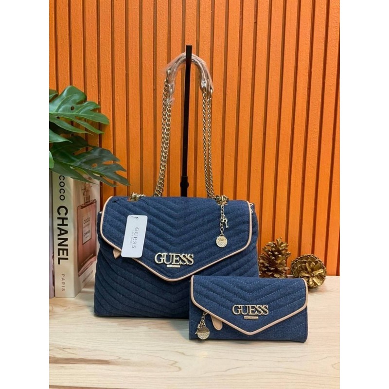 แท้-จาก-outlet-guess-women-s-crossbody-bag-set-สุดคุ้ม-เซตสวยหรูดูแพง-สวยจริงจริง-ช้าหมด-ราคานี้หาที่ไหนได้